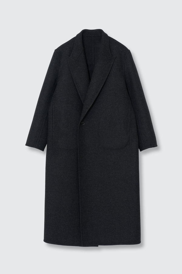 Wool Cashmere Long Rever Coat