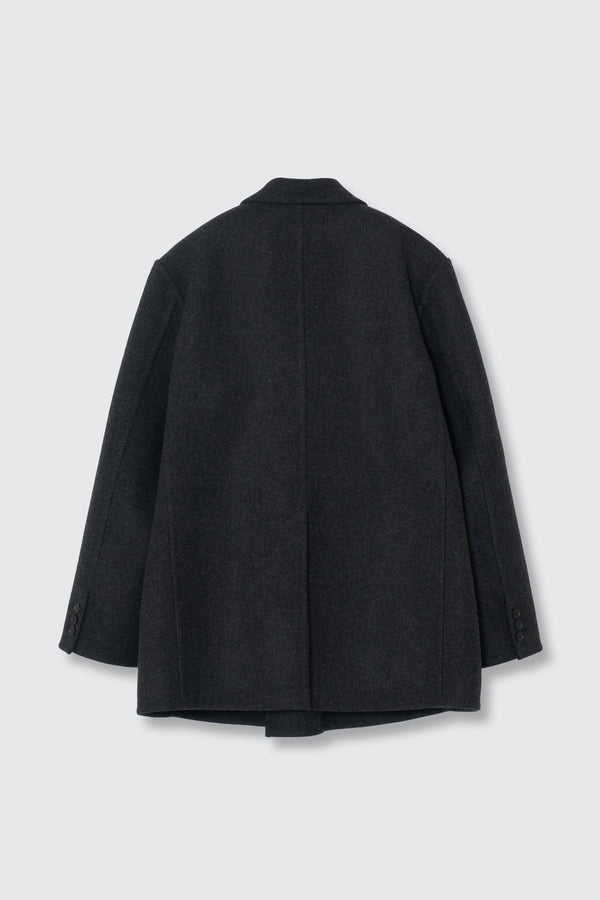 Wool Cashmere Double Breasted Rever Jacket