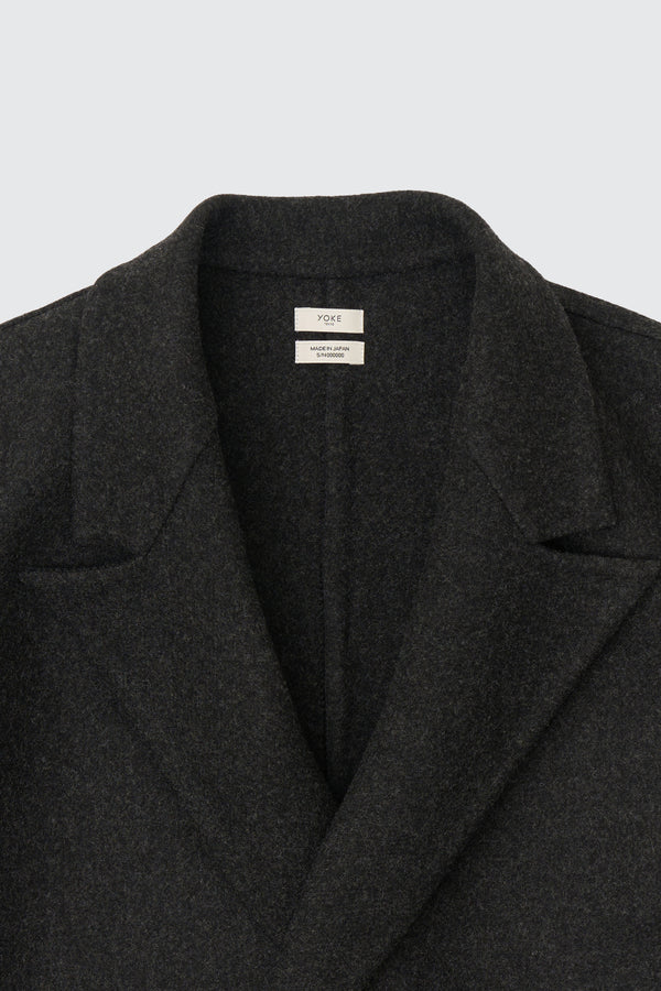 Wool Cashmere Double Breasted Rever Jacket