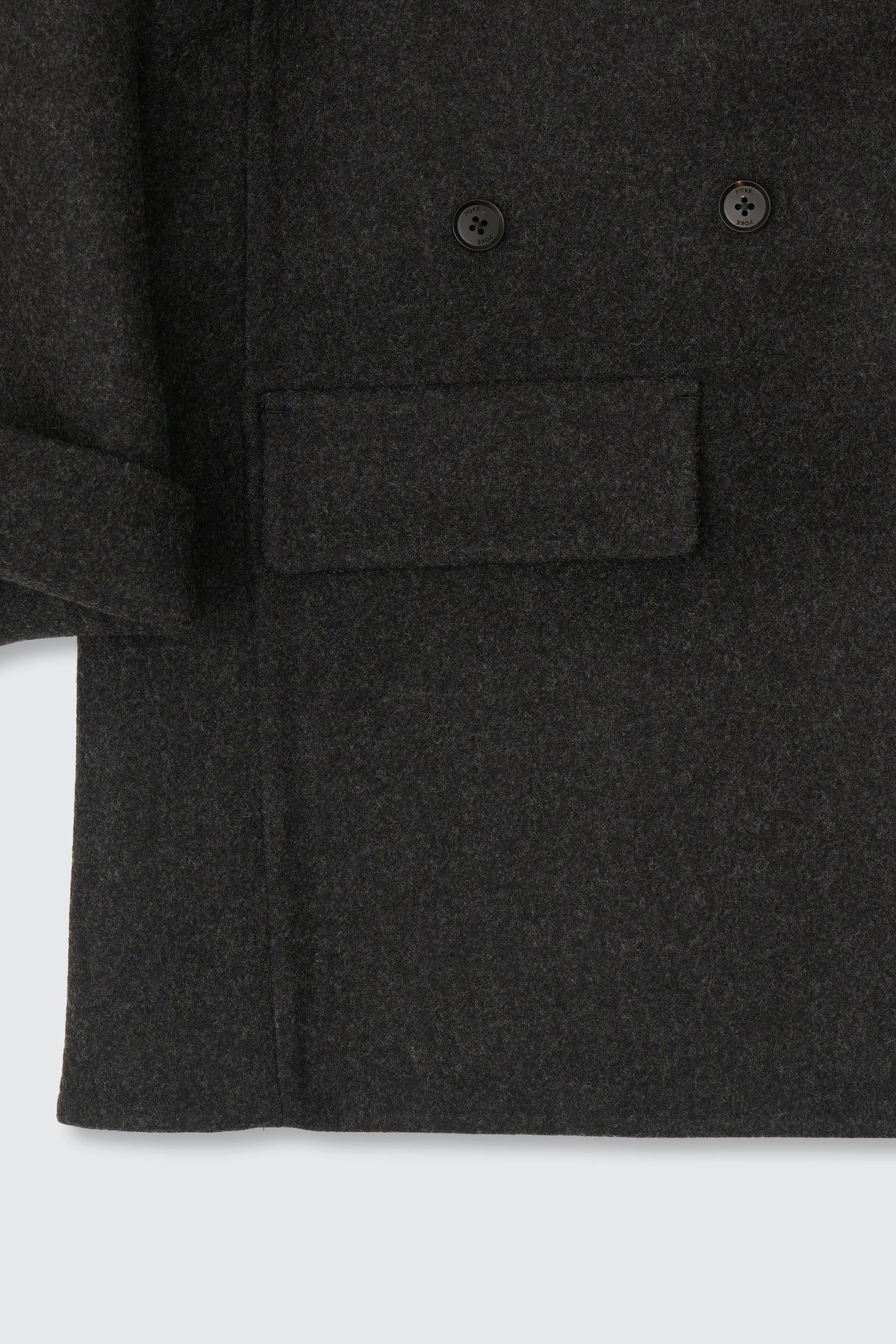 Wool Cashmere Double Breasted Rever Jacket