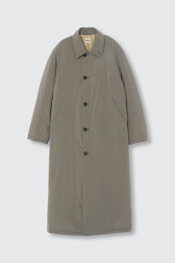 Super Stretch Recycle Nylon Taffeta Puffer Long Coat