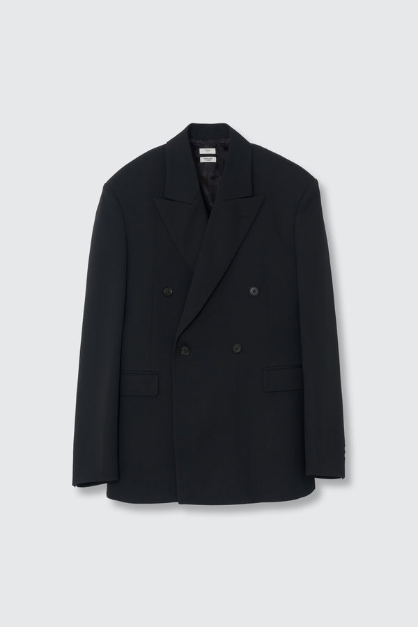 Super120's Wool Serge Double Breasted Jacket