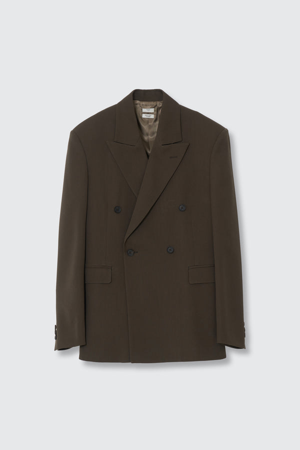 Super120's Wool Serge Double Breasted Jacket
