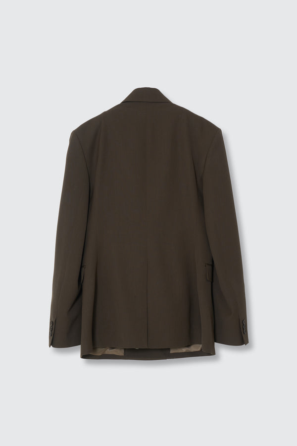 Super120's Wool Serge Double Breasted Jacket