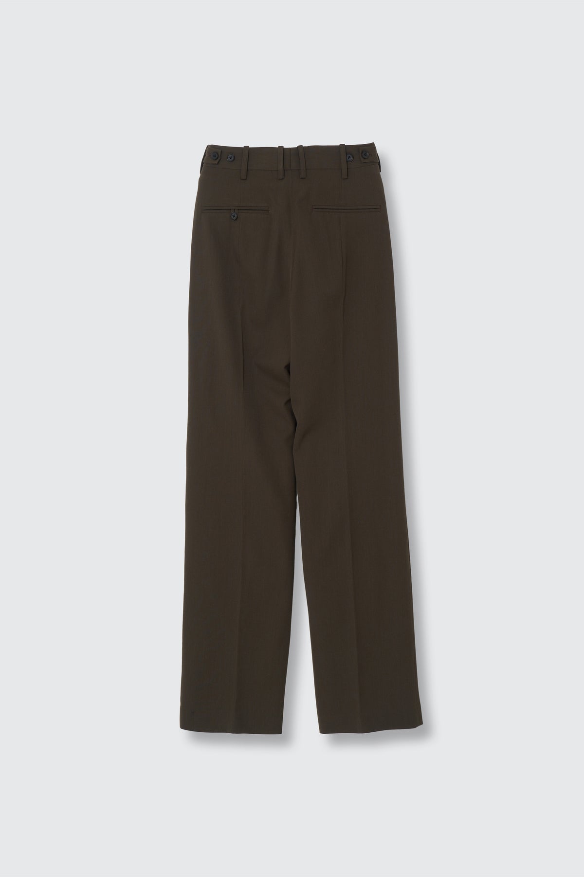 Super120's Wool Serge Straight Trousers