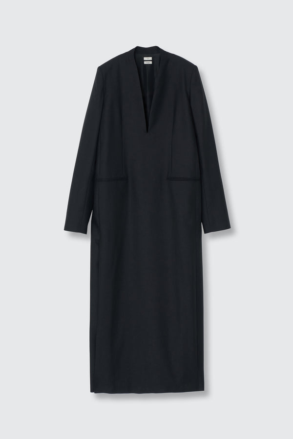 Super120's Wool Serge Long Dress