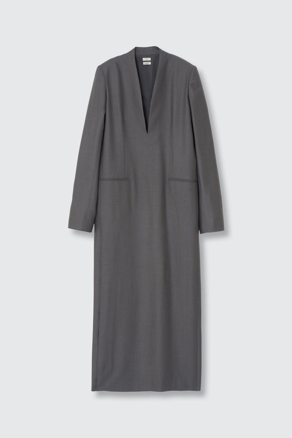 Super120's Wool Serge Long Dress