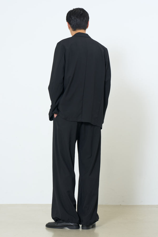 Exclusive Wool Washer Tropical 2pleated Easy Wide Trousers