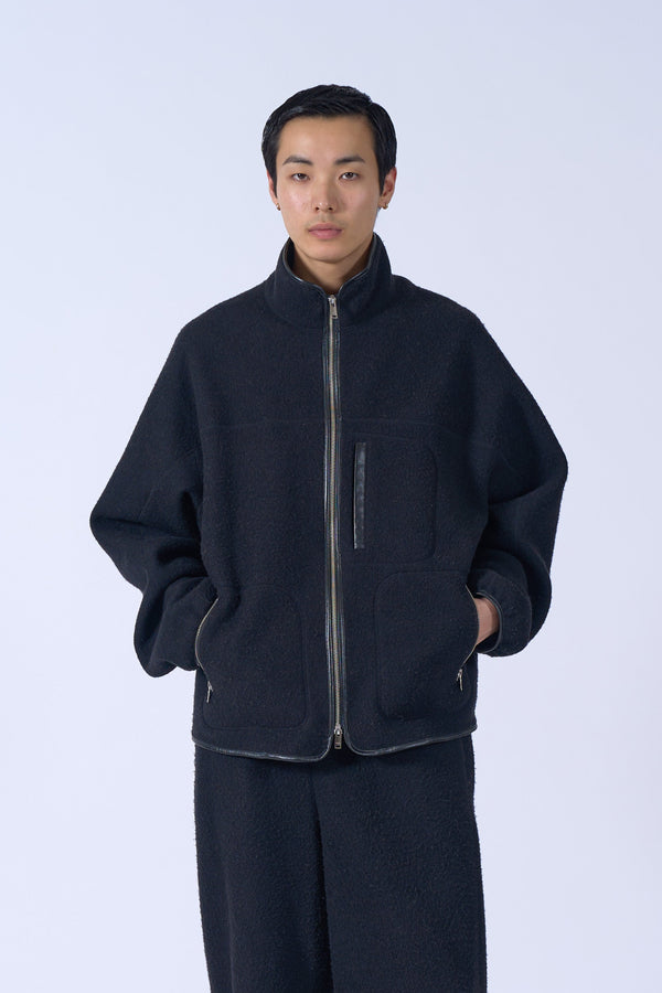 Wool Fleece Zip Blouson