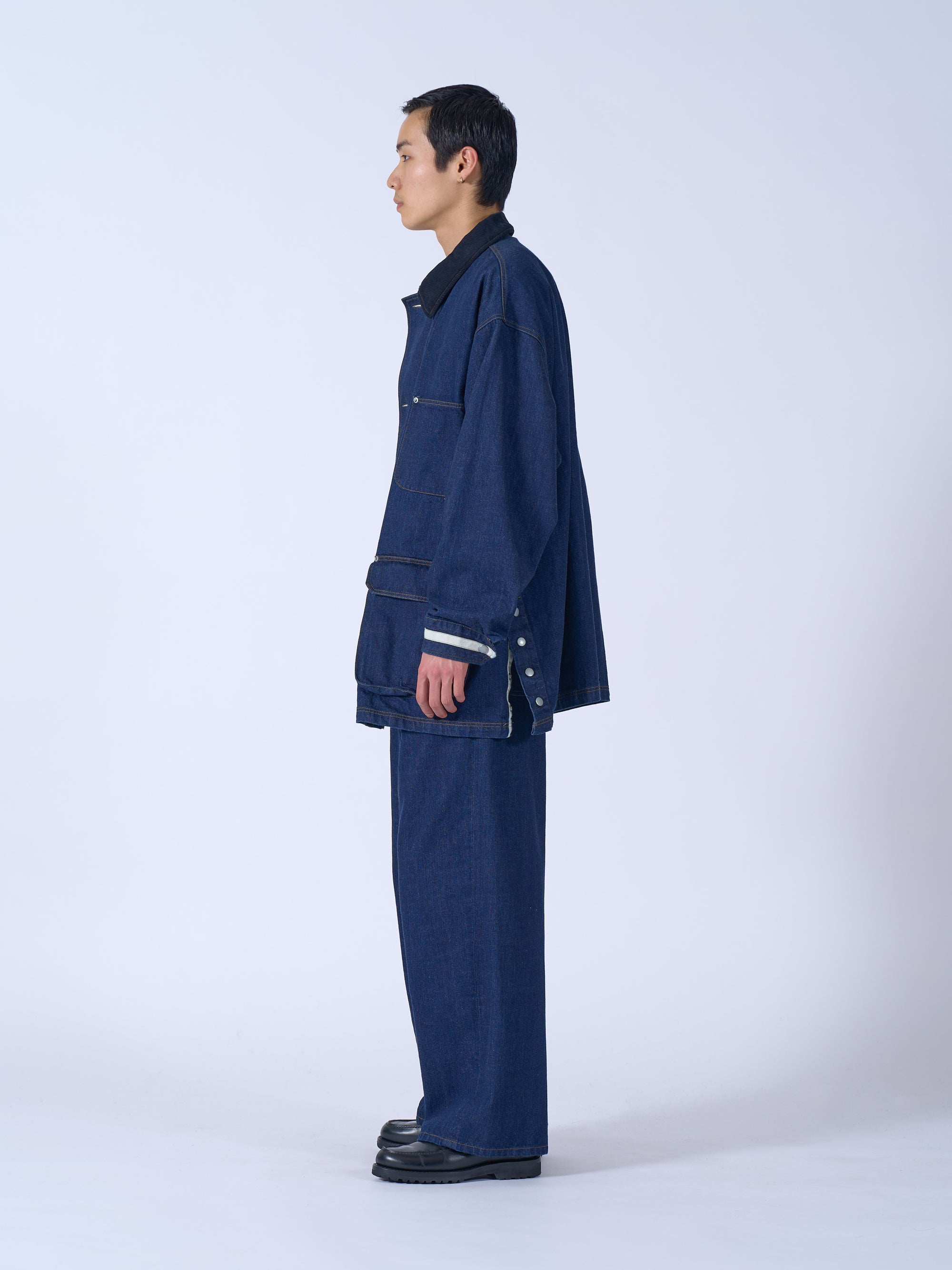 Denim Coverall Half Coat
