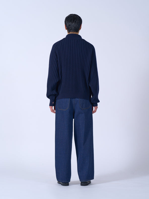 Wide Rib Highneck Sweater