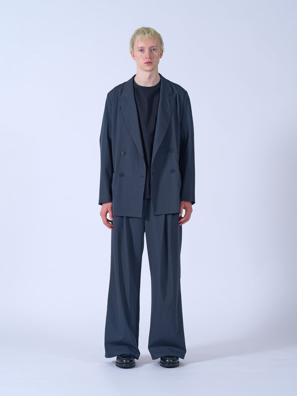 Wool Washer Twill Double Breasted Jacket