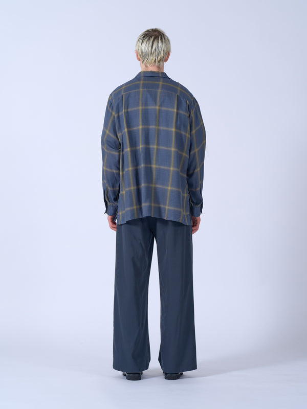 Rayon Wool Ombre Plaid Wpocket Shirt