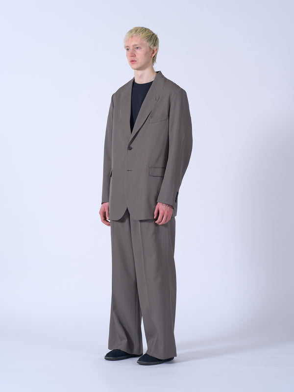 Wool Gabardine Collar Disappeared Blazer