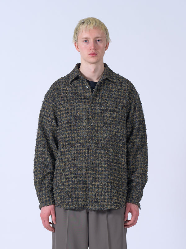 Needlepunched Cotton Plaid Shirt
