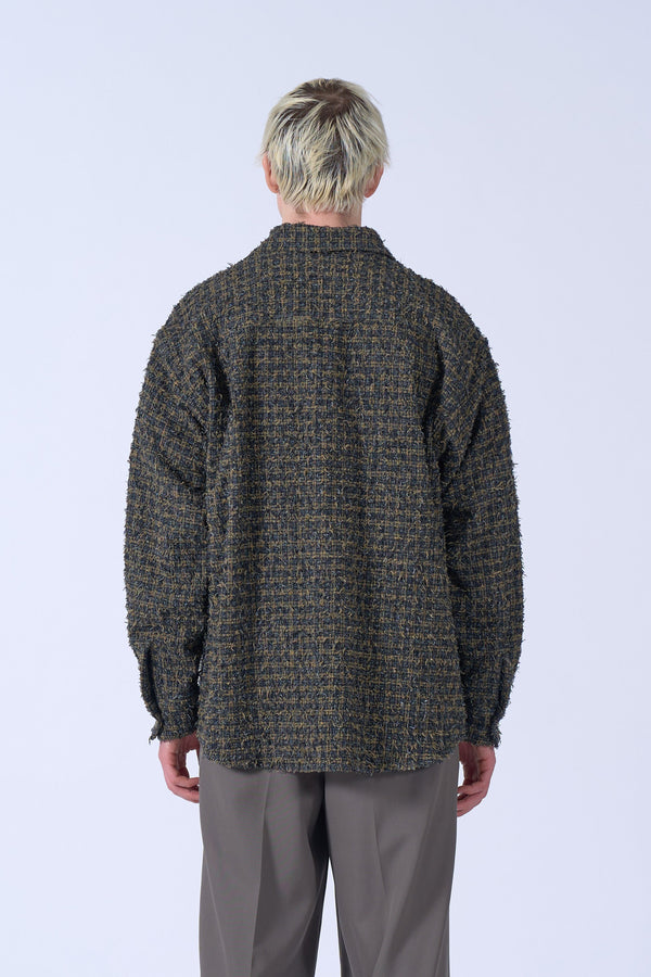 Needlepunched Cotton Plaid Shirt