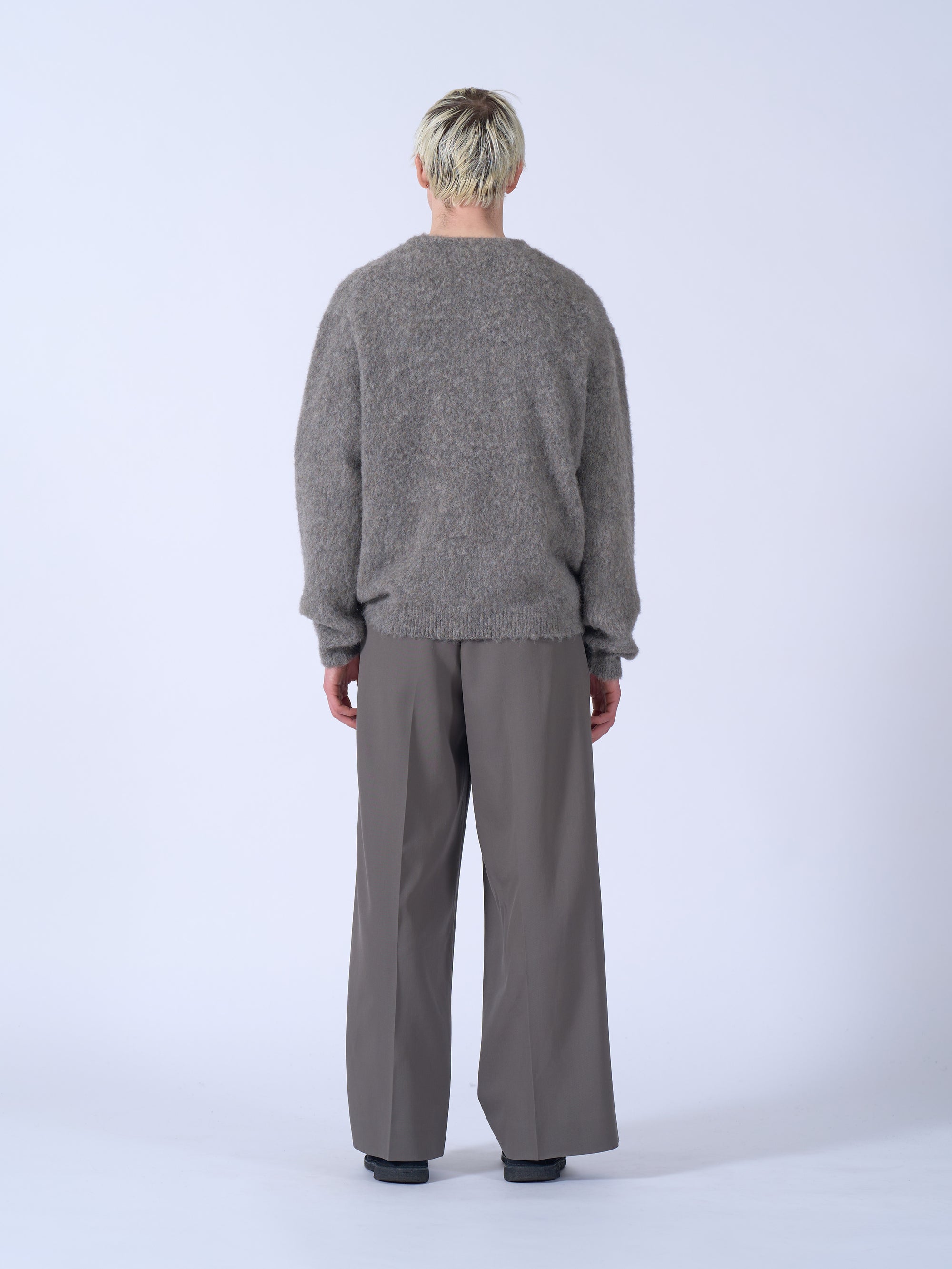 3Color Mix Baby Alpaca Crewneck Sweater