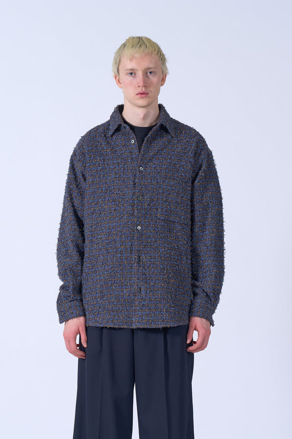 Needlepunched Cotton Plaid Shirt