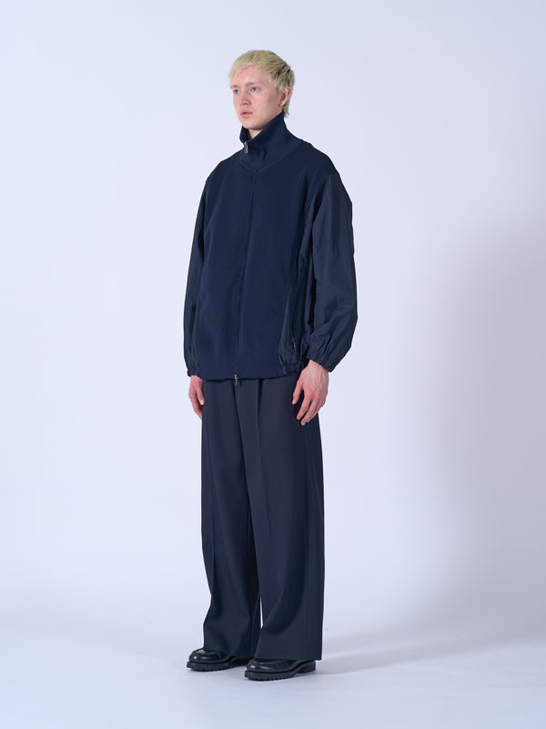 Connected Rib Knit Trucker Jacket