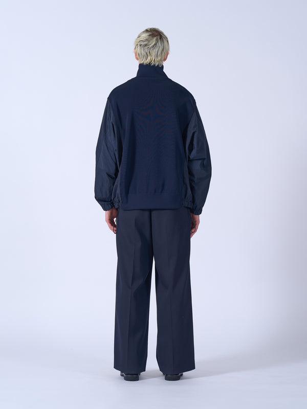 Connected Rib Knit Trucker Jacket