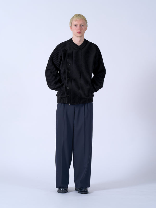 Wool Double Breasted Knit Blouson