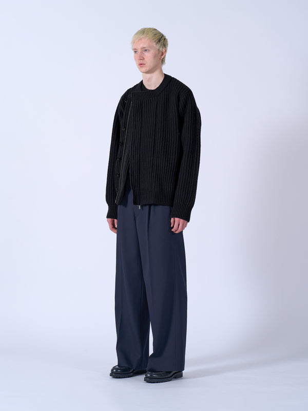 Wool Double Breasted Knit Blouson