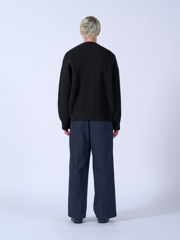 Wool Double Breasted Knit Blouson