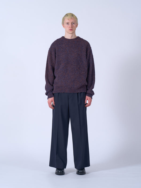 3Color Mix Baby Alpaca Crewneck Sweater