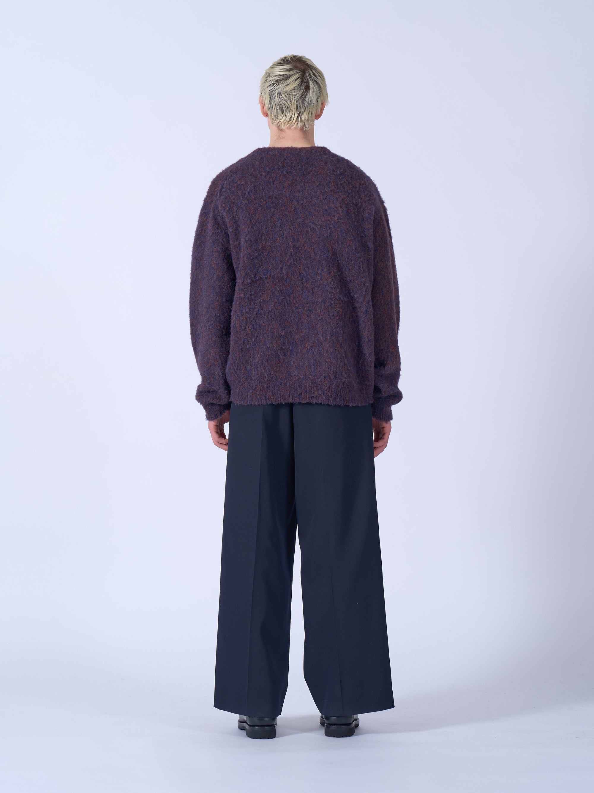 3Color Mix Baby Alpaca Crewneck Sweater
