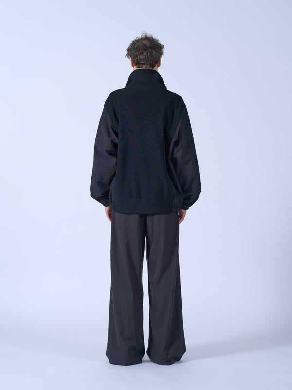 Connected Rib Knit Trucker Jacket
