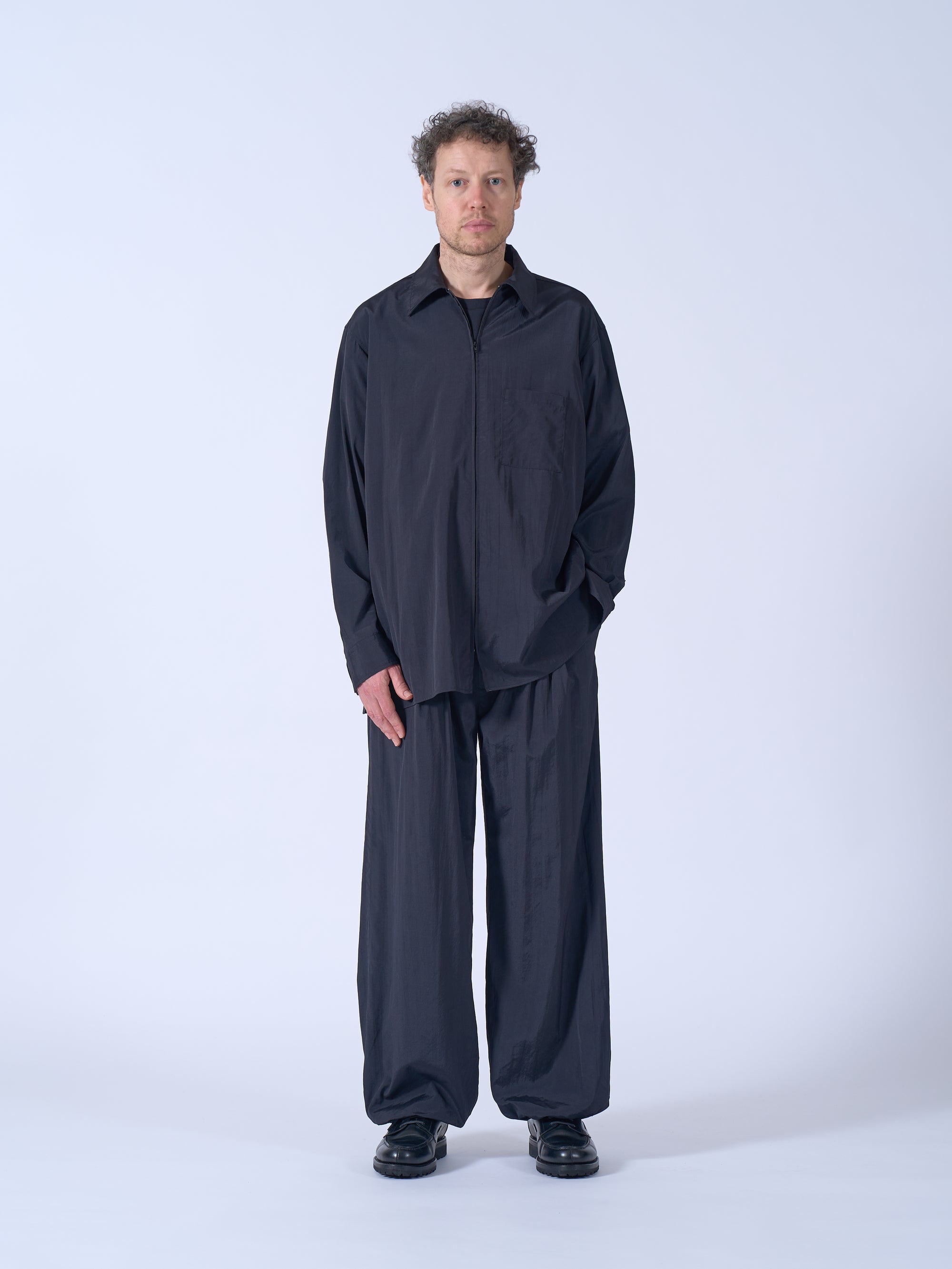 Silk Nylon Zip Shirt