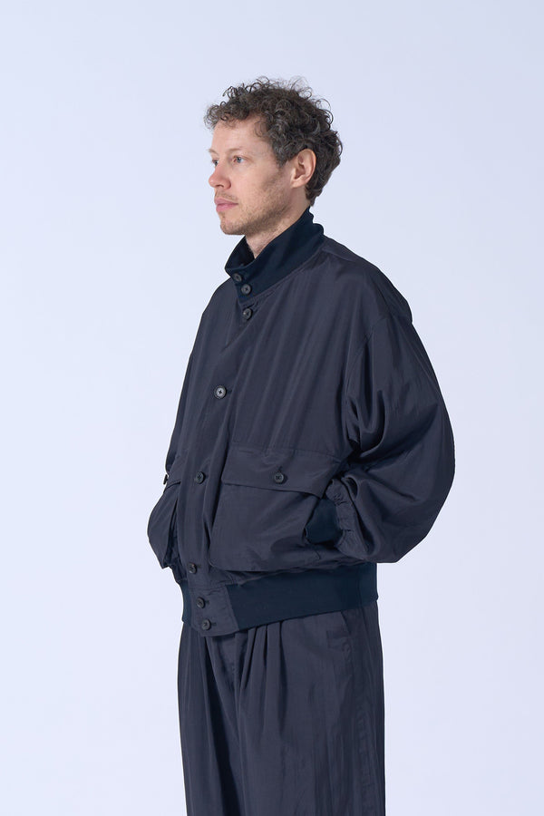 Silk Nylon Driving Blouson