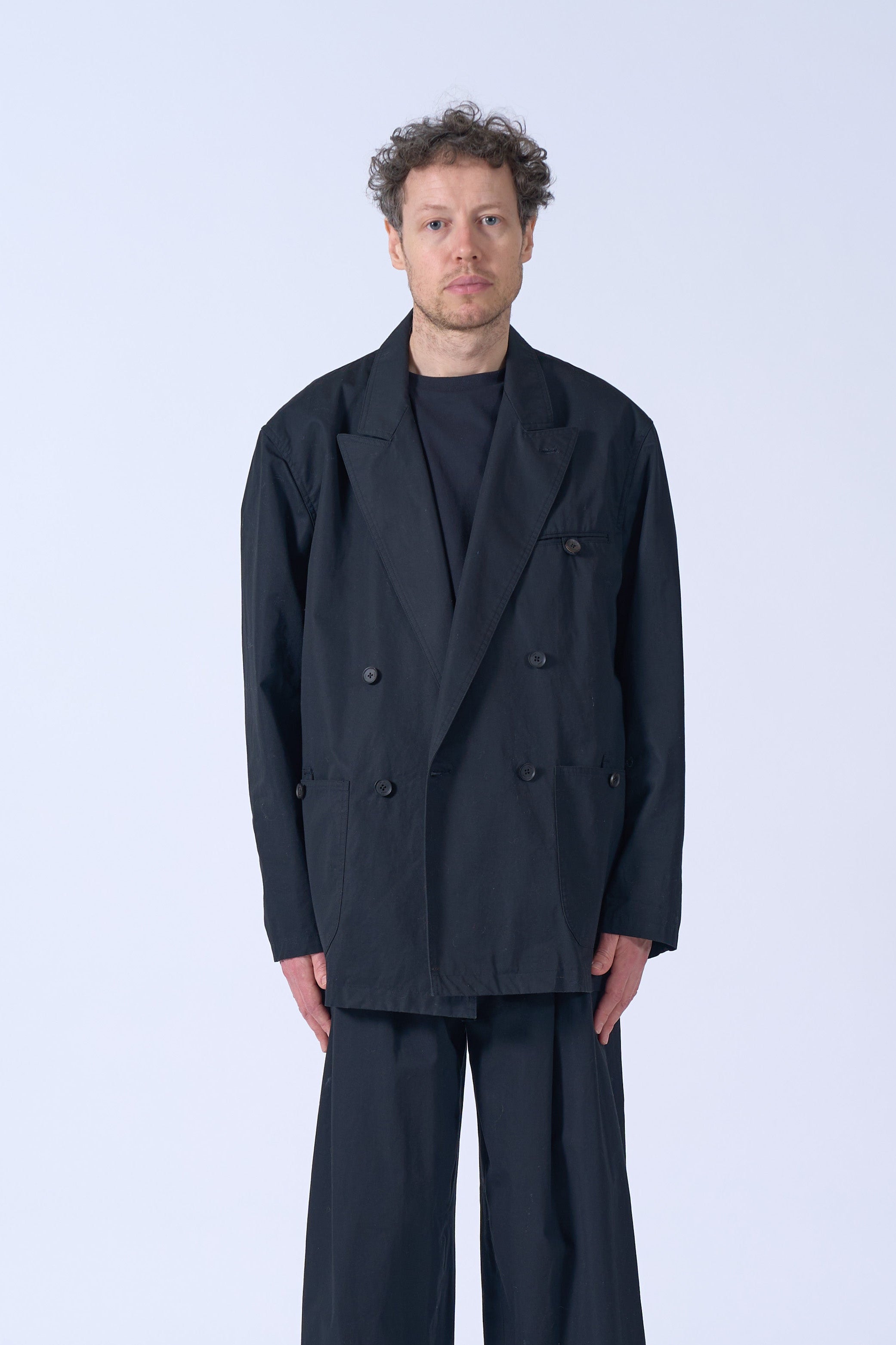 Cotton Gabardine Double Breasted Jacket – YOKE
