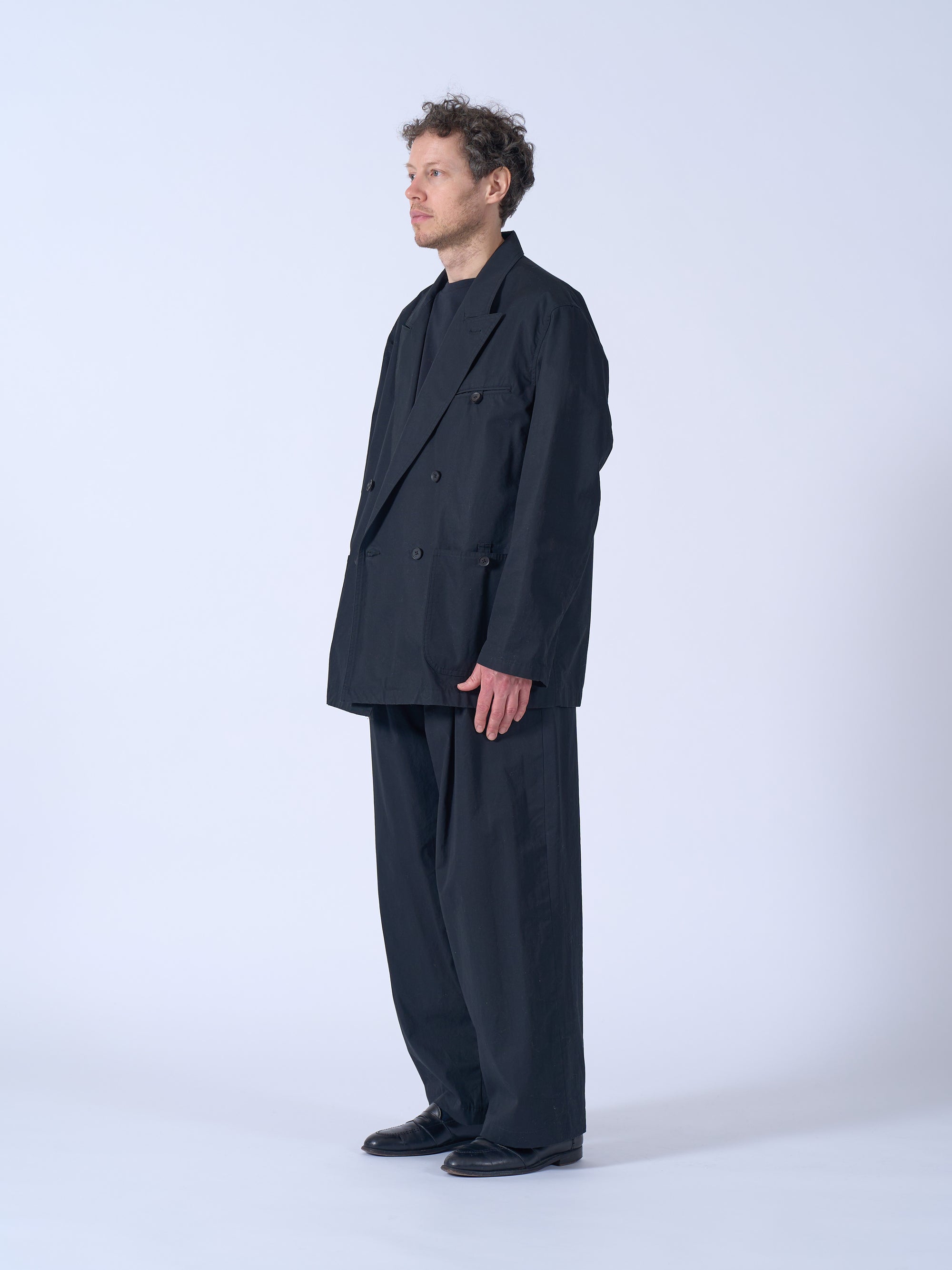 Cotton Gabardine Double Breasted Jacket