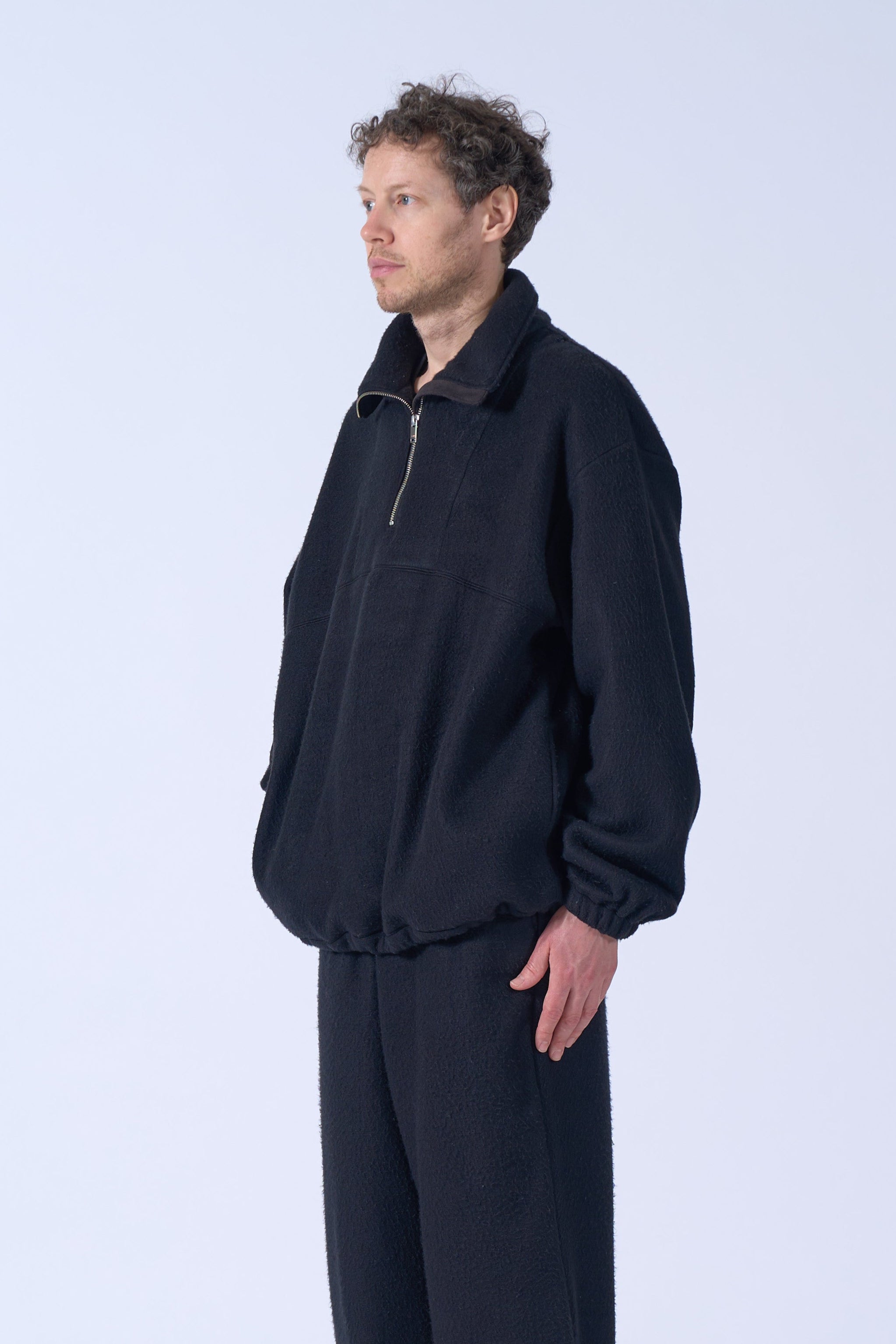 Silk Fleece Half Zip Pullover | YOKE Official Website