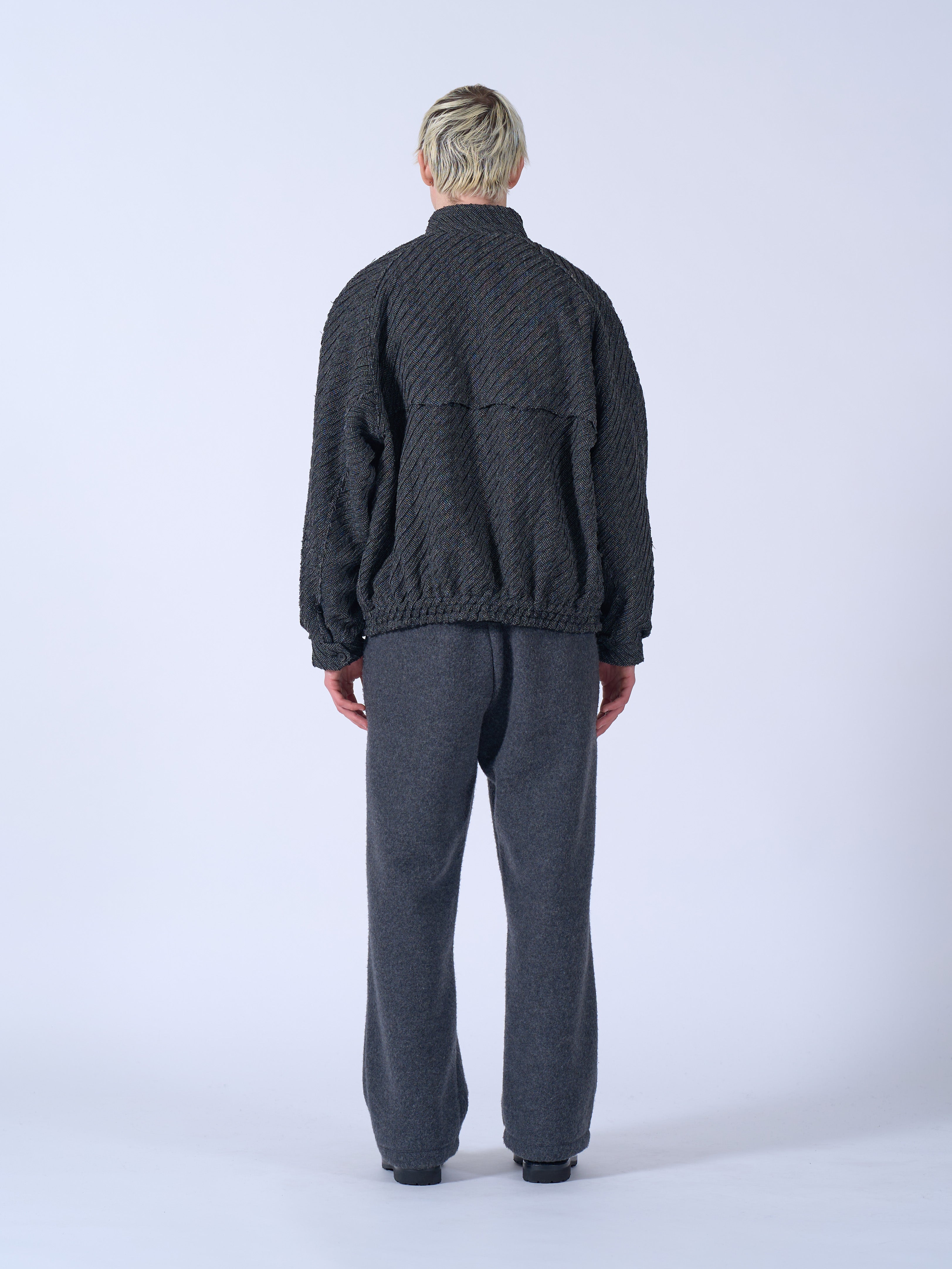 Herinbone Bonding Tweed Harrington Jacket | YOKE Official Website