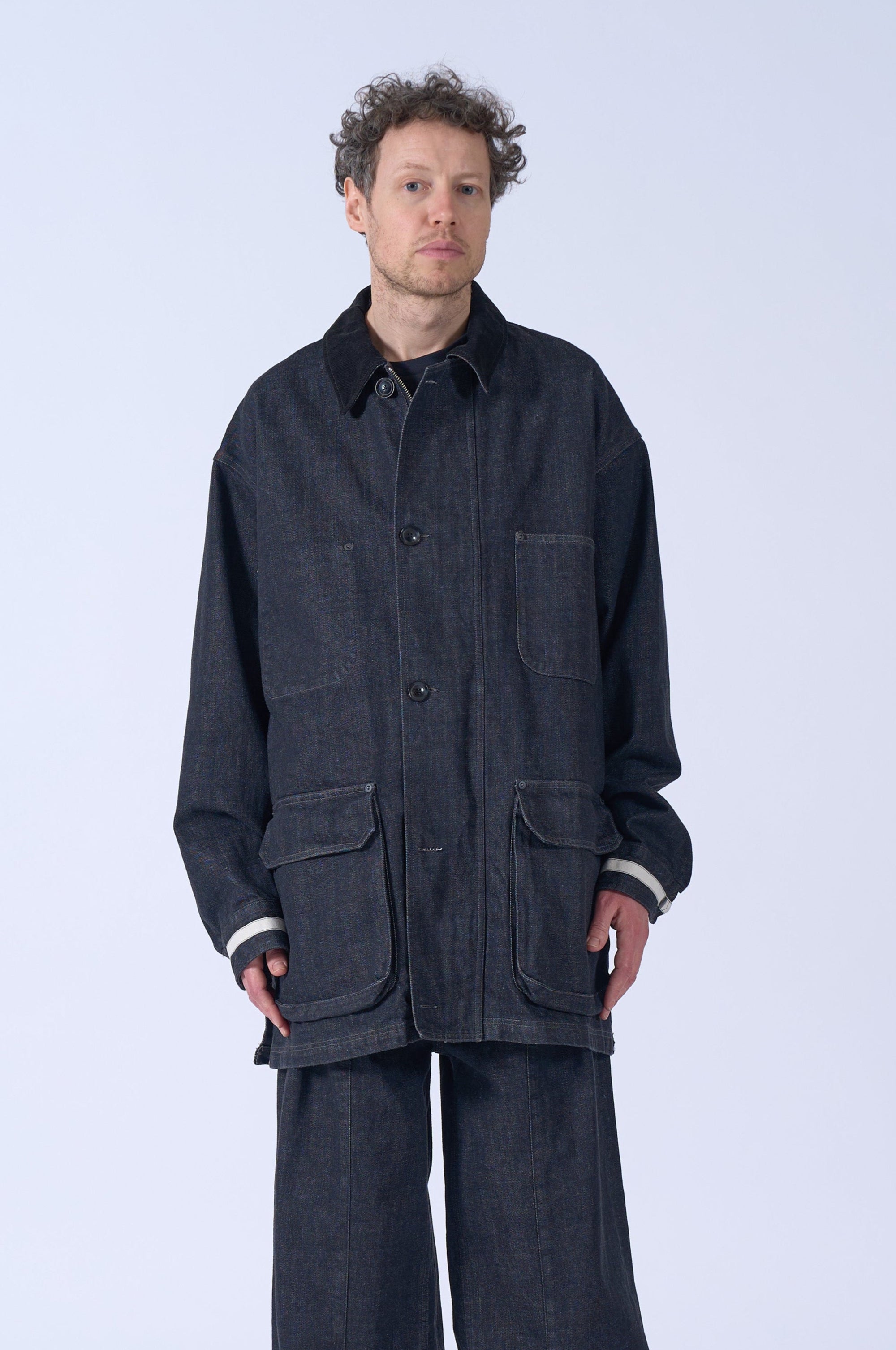 Denim Coverall Half Coat