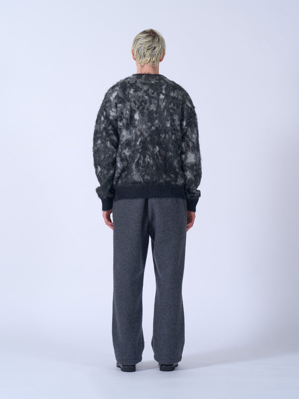 Kid Mohair Jacquard Cardigan