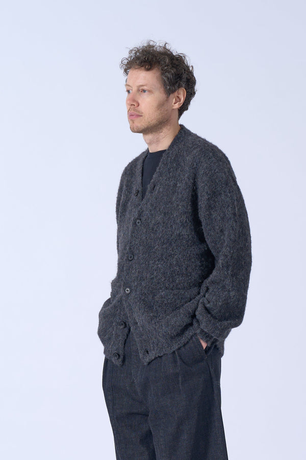 3Color Mix Baby Alpaca Cardigan