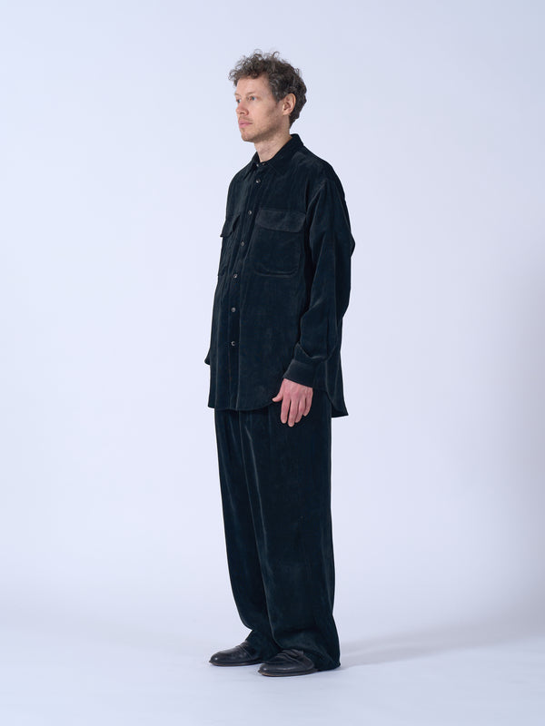 Rayon Corduroy 1Pleated Easy Pants