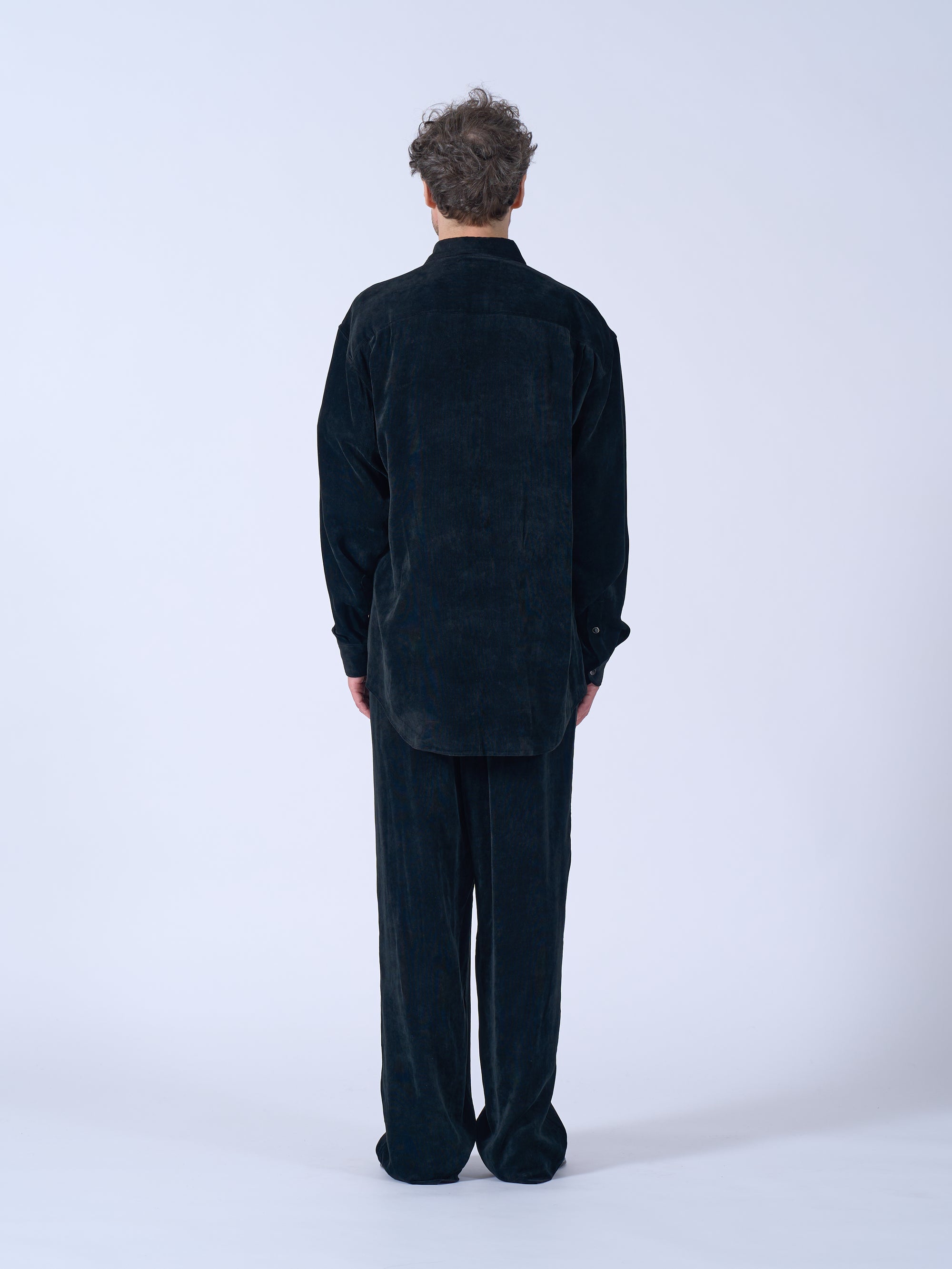 Rayon Corduroy 1Pleated Easy Pants
