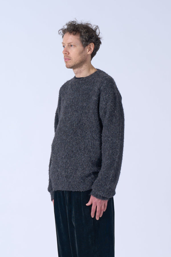 3Color Mix Baby Alpaca Crewneck Sweater