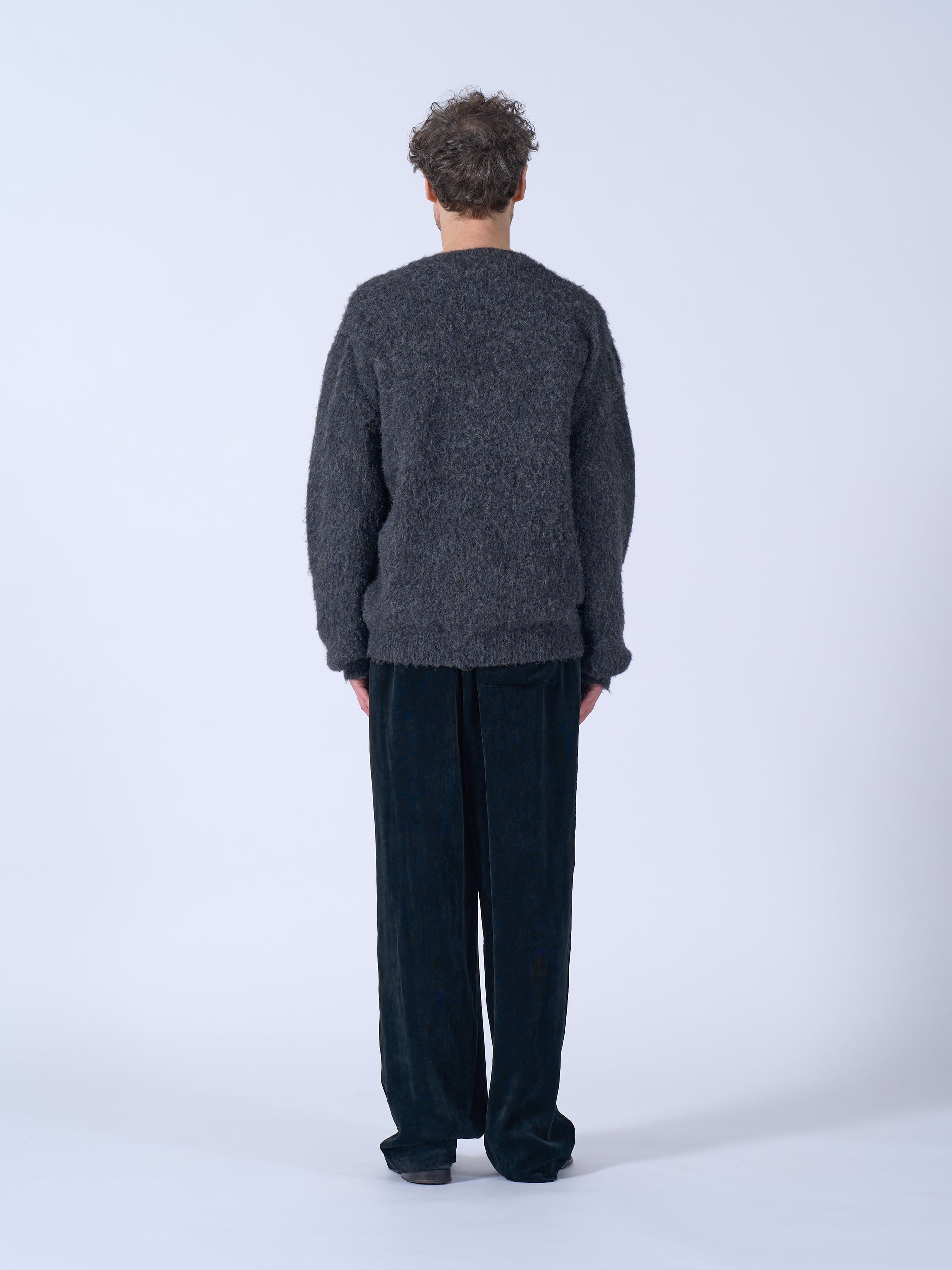 3Color Mix Baby Alpaca Crewneck Sweater