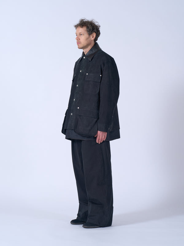 Nuback Leather Coverall Jacket