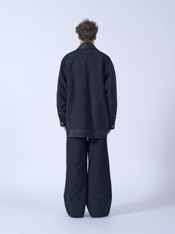 Nuback Leather Coverall Jacket