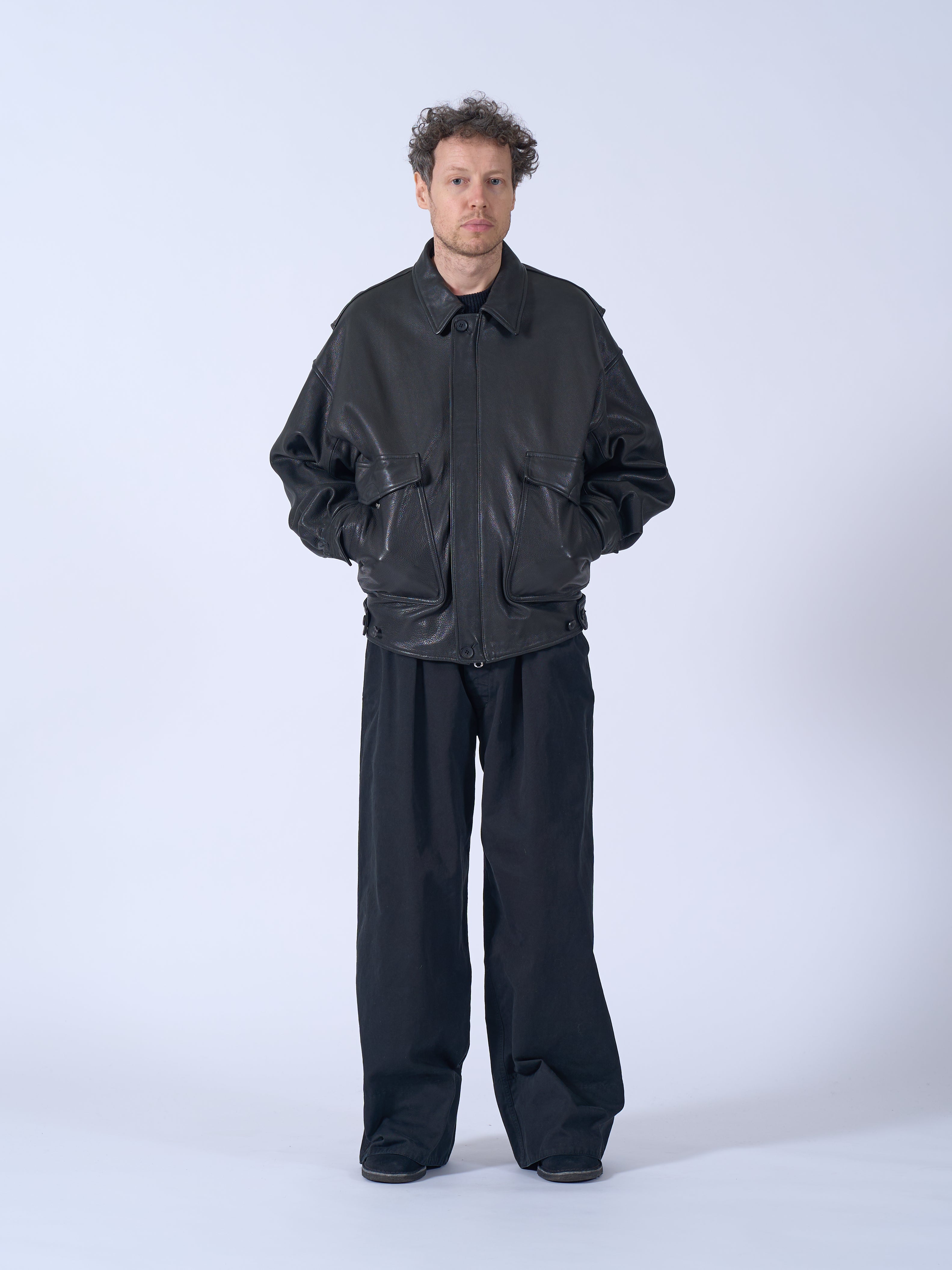 Cow Leather Flight Jacket | YOKE Official Website