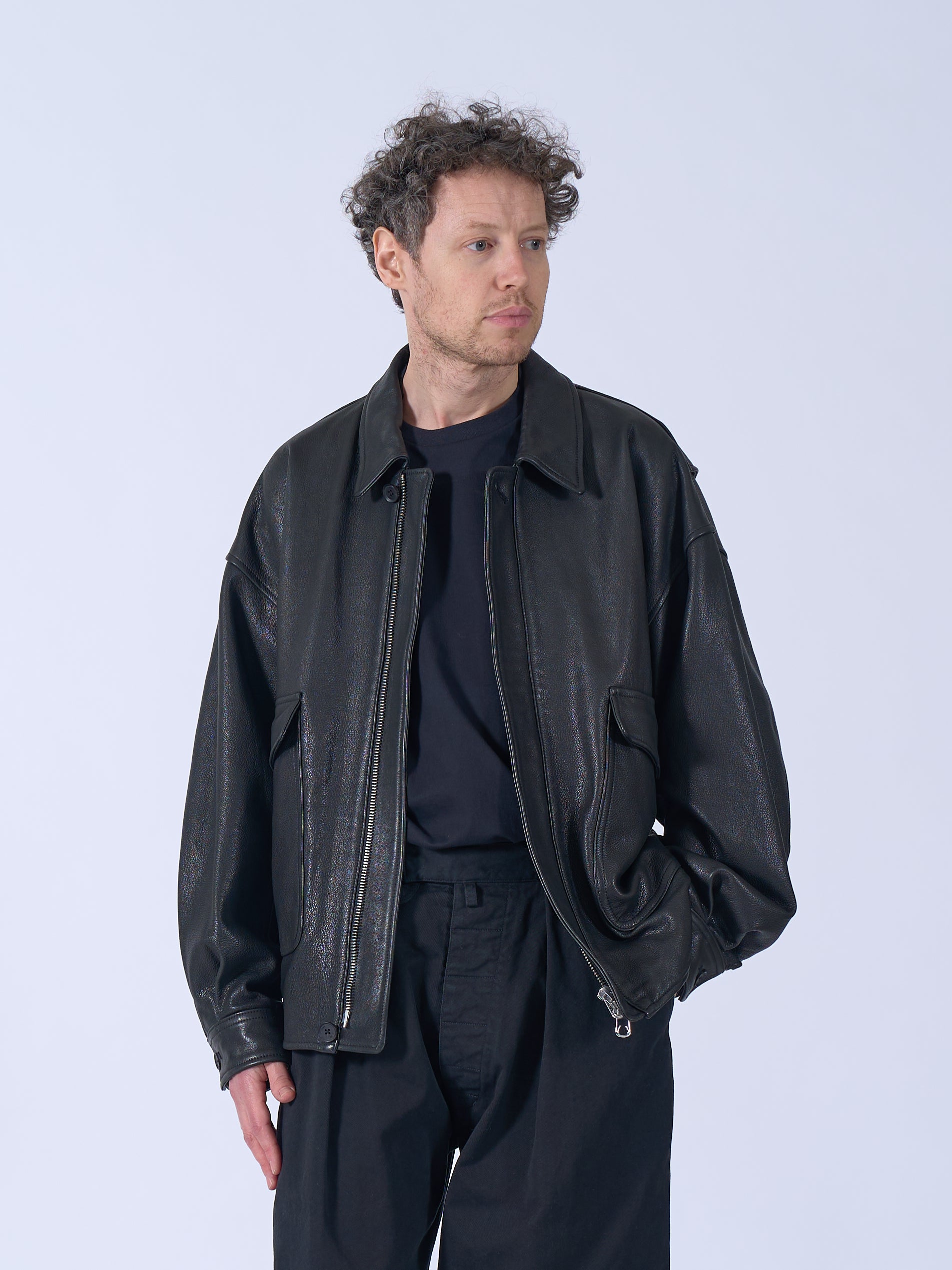 Cow Leather Flight Jacket | YOKE Official Website