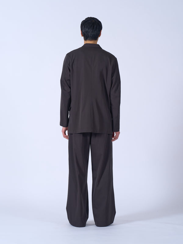 Wool Washer Twill Double Breasted Jacket
