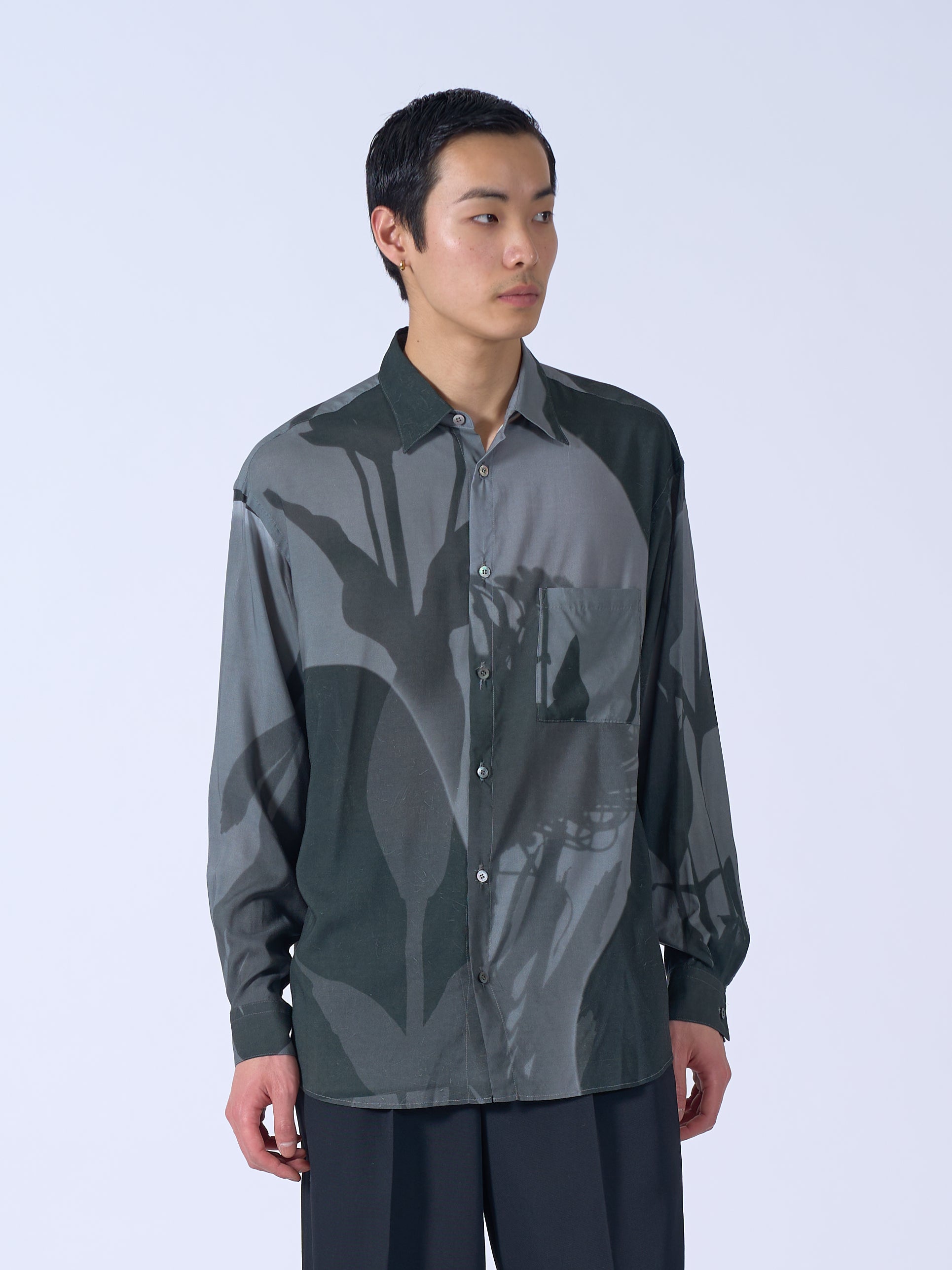 Photogram Printed Rayon Shirt
