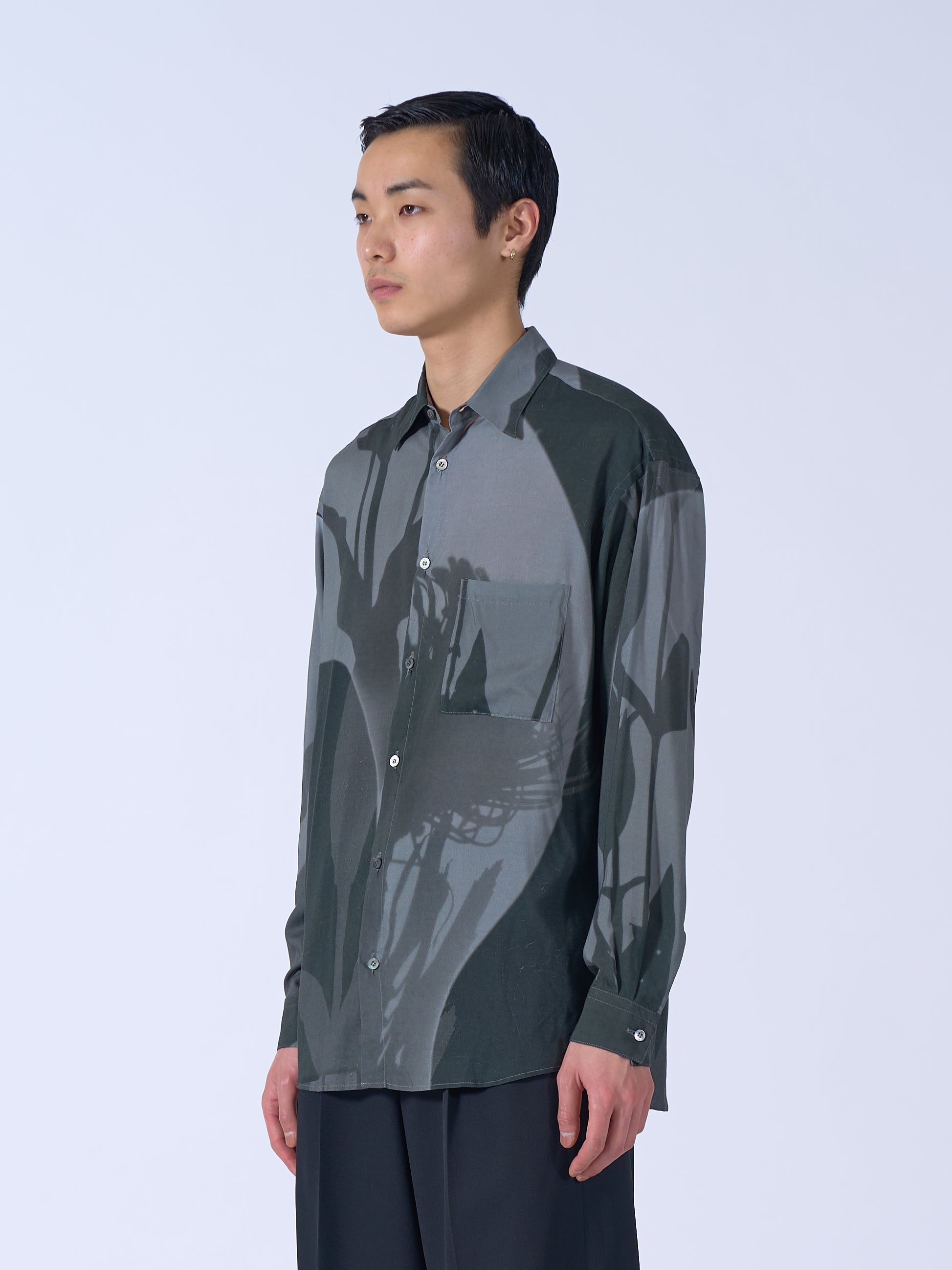 Photogram Printed Rayon Shirt
